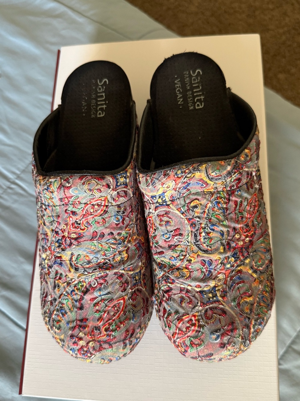 Sanita Multicolor Embroidered Clogs
